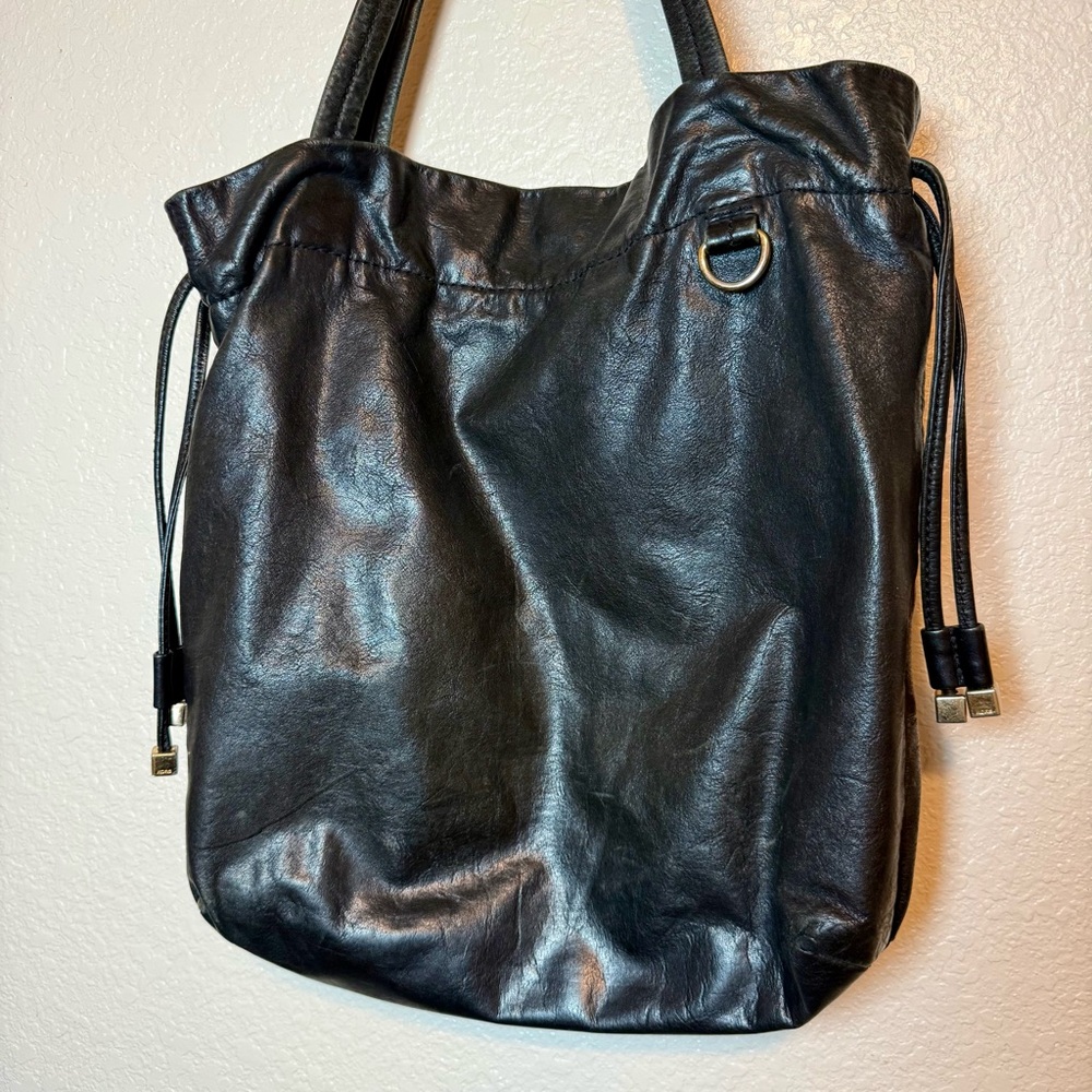 Michael Kors Black Soft Leather Drawstring Shoulder Bag - Picture 4 of 13